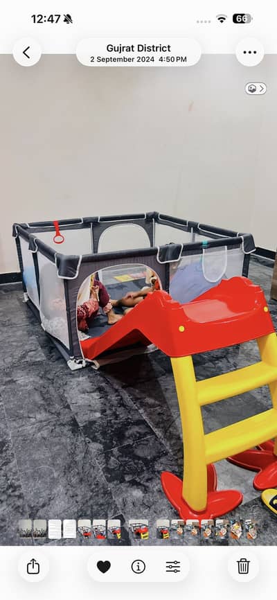 Kids playpen play area without slide