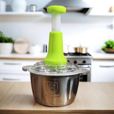 Stainless Steel Handheld Chopper | Manual Vegetable Chopper & Mincer