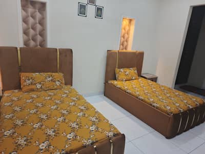 2 Single bed with 2 side tables