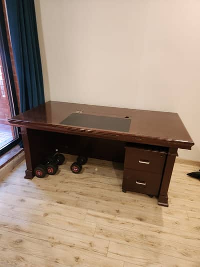 6x4ft Executive Office Table + Rolling Drawer Unit + Chair - Complete