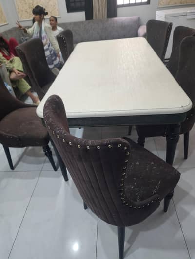 Luxury 8-Seater Dining Table Set in Excellent condition