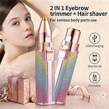 Flawless 2 in 1 Eye Brow And Facial Hair Remover Machine,