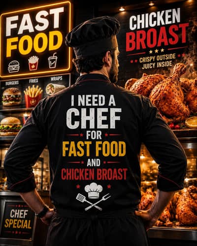 I need a chef fast food and barost