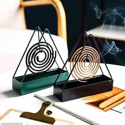Mosquito coil stand steel Green black compact