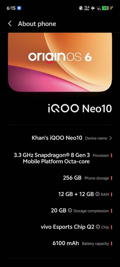 vivo iqoo neo 10 China