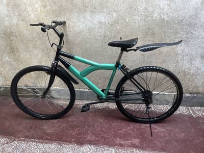 Sports Cycle | 5-Gear Bicycle | Stylish Black & Green Design
