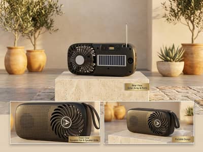 rechargeable fan fm Soler charge option plus fan