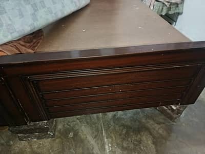 wooden bed