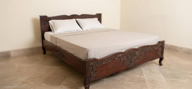 Bed with mattress