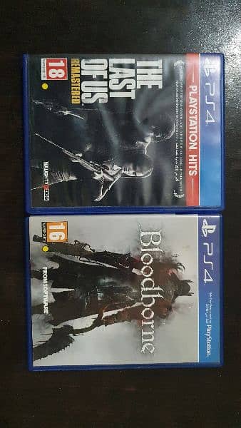 ps4 cds, bloodborne and last of us remastered , read description