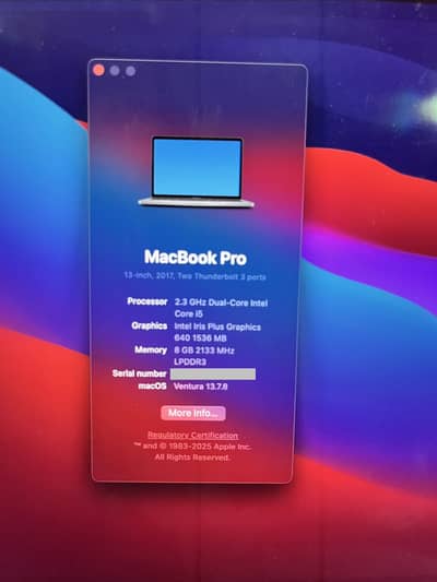MacBook Pro 2017 13 Inches