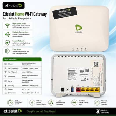 Etisalat s3 dual band Ac2100 router for sale