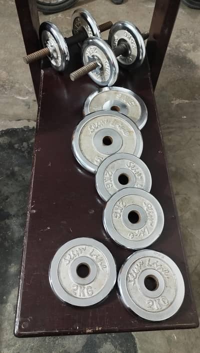 Dumbbells & barbell set for sale Excellent condition