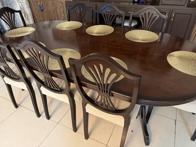 Wooden dining table 8 seater
