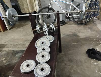 Dumbbells & barbell set for sell Excellence condition