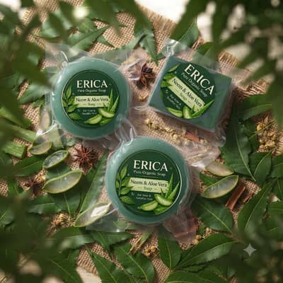 Pure Organic Neem and Aloe vera Soap - Best for Acne and Sensitive Skn
