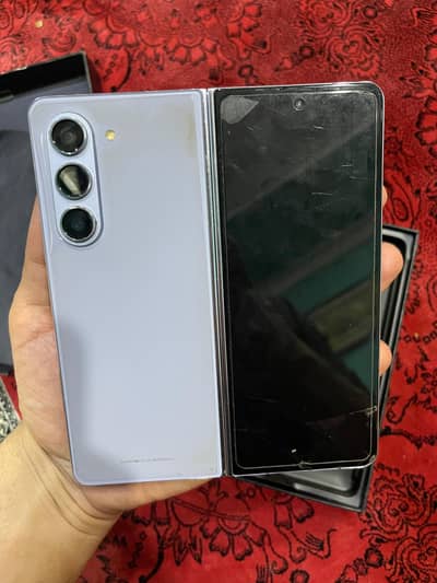 Samsung Mobile Z Fold 5 with box 256 gb 12