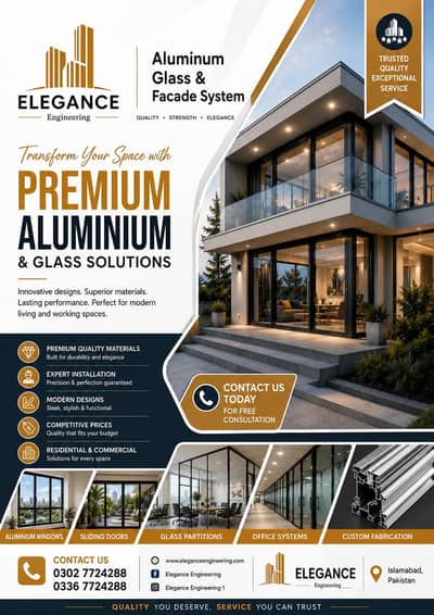 Aluminum glass windows and interior works
