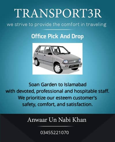 Pick and drop from soan garden to islamabad