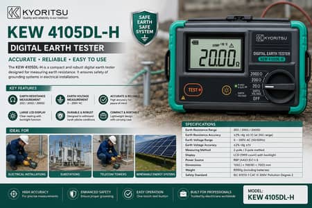 Kew 4105DL-H Kyoritsu Digital Earth Tester price in pakistan