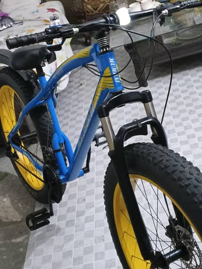 Flat tyres imported cycle with gear and hidrolic suspensions and disk