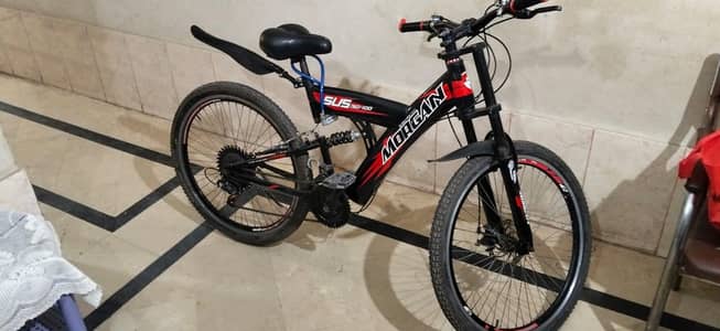 Bicycle with suspension and gear