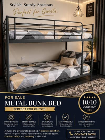 Bunk bed made in Dubai strong material