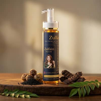 Zulfain Herbal Hair Oil 200ml - Fast Hair Growth & Anti Hairfall