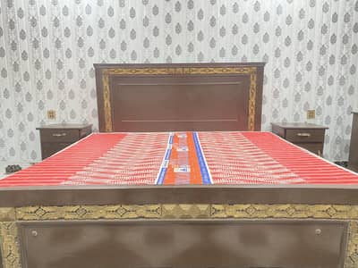 Double bed for sell with mattress and dressing table