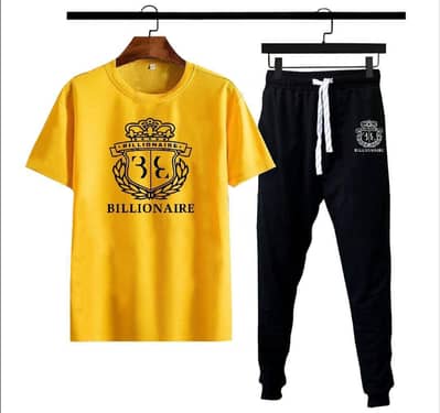 Men cotton track suit yellow black
