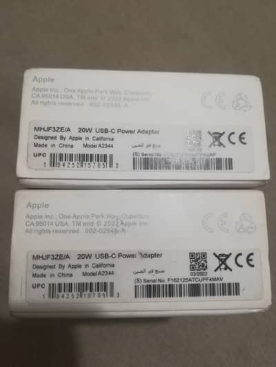 Apple 20W, 35W & Sparx 33W type C2C original Box Pulled chargers.