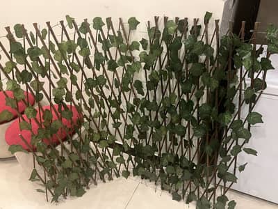 Artificial leaves fence , wall hanging