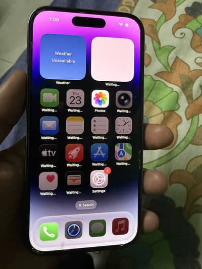 Iphone 14 pro 128 GB dual physic deep purple condition 9/10 86%BH