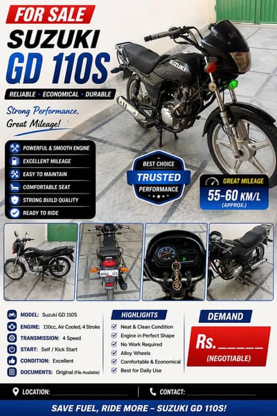 Suzuki GD 110 s Self Alloy Rim
