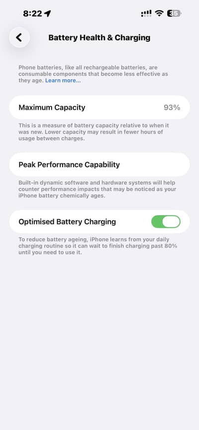 14 promax 128 gb 93% battery health genuine