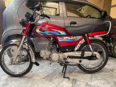Honda CD 70 2024 Model – Red – Excellent Condition