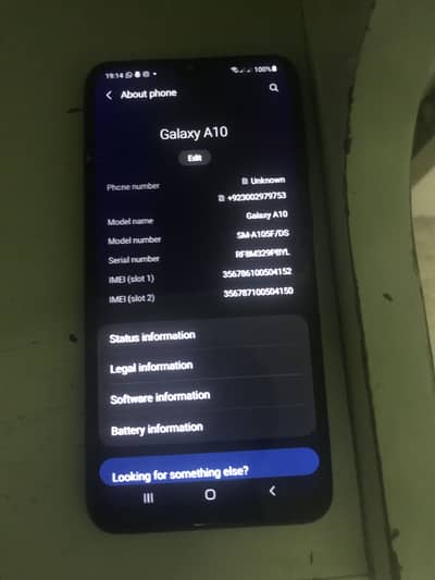 Samsung Galaxy A10 dual SiM pta approved.