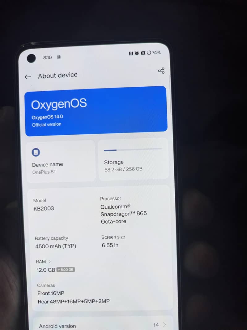 One Plus 8T 7