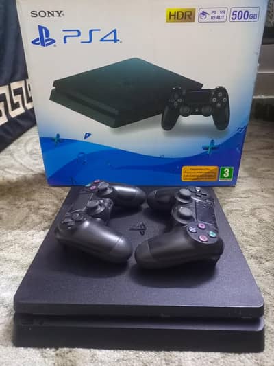 ps4 1tb with two controller hdmi charging cable complete wire