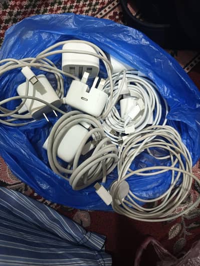 iPhone charger and cables