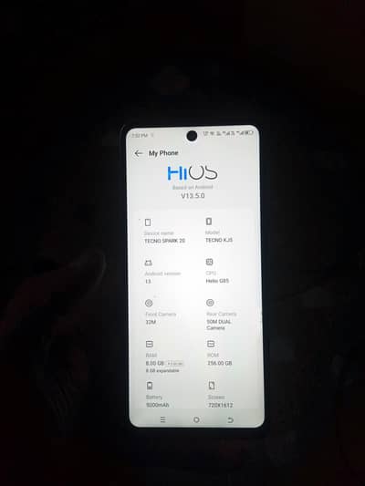Tecno Spark 20 official PTA 8+8gb ram 256gb rom with original box n
