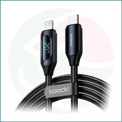 Toocki Type‑C to Lightning Cable | 20W PD | Digital Display | 1m Braid