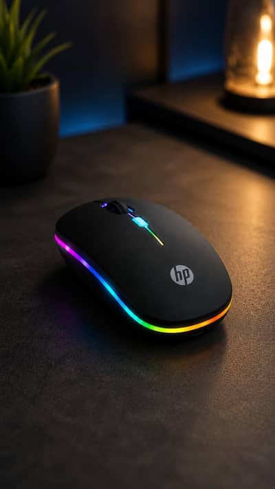 HP W10 Wireless Rechargeable RGB Mouse | Bluetooth 5.1 + 2.4GHz