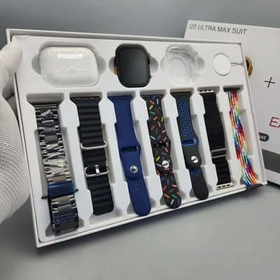 I20 Ultra Max Smart Watch Free Earbuds BT Call Fitness Tracker COD New