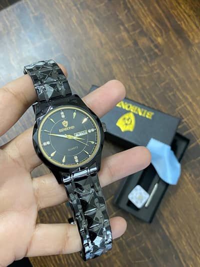 BINBOND Luxury Men's Watch – Stainless Steel | Black