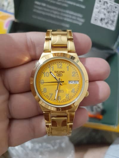 Brand new Seiko 5 7s26 movement  2 tone Gold