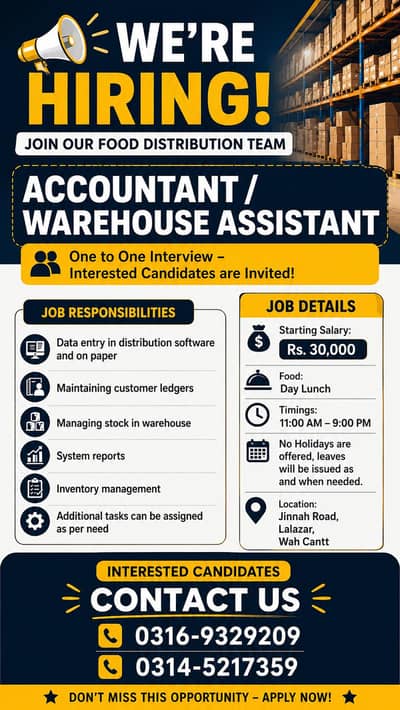 Accountant/Warehouse Assistant