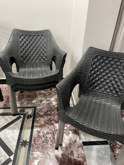 New plastic chairs