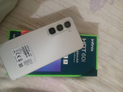 Infinix hot 60i with box 4+4 128 GB 10by10 urgent sale