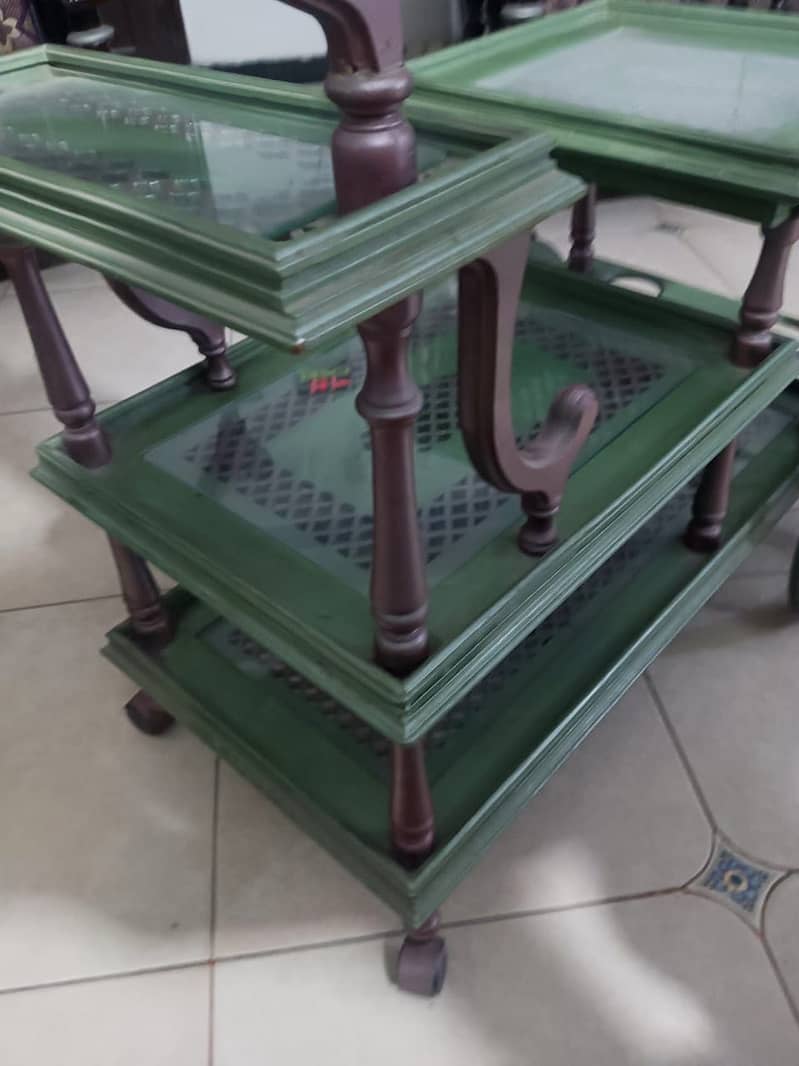 Dining table with serving trolley 5